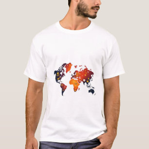 Camiseta Mapa del mundo cultural