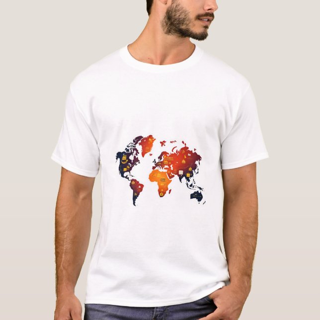 Camiseta Mapa del mundo cultural (Anverso)