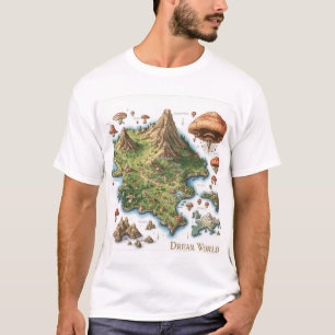 Camiseta Mapa del Mundo de los Sueños – Cartografía Surreal