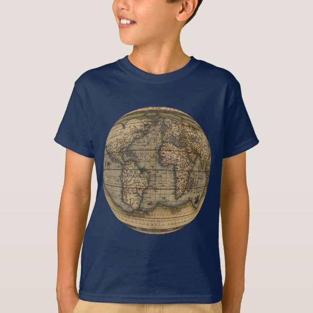 Camiseta Mapa del mundo de Ortelius (Anverso)