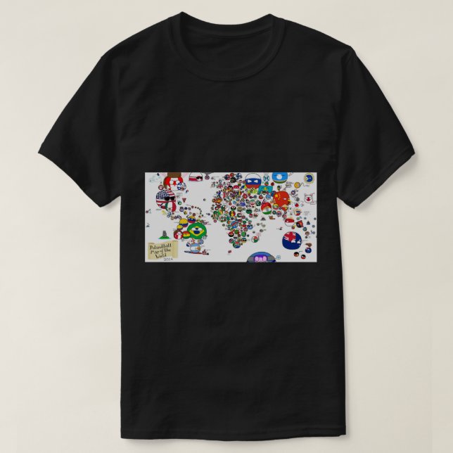 Camiseta Mapa del mundo del baloncesto de Polonia (Diseño del anverso)