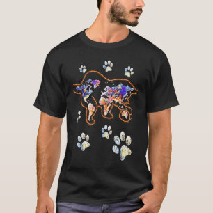 Camiseta Mapa del mundo del gato Motif Gatos coloreados de
