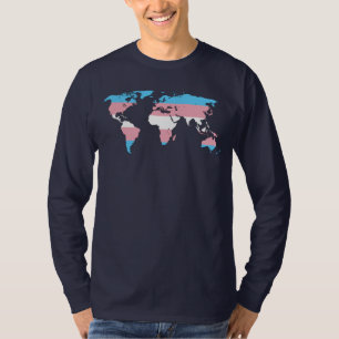 Camiseta Mapa del mundo del orgullo transgénero T-Shirt