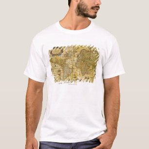 Camiseta Mapa del mundo del vintage