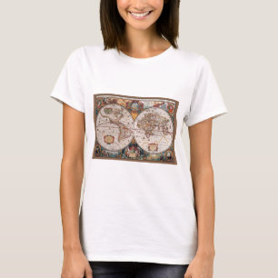 Camiseta Mapa del Mundo original del siglo XVII