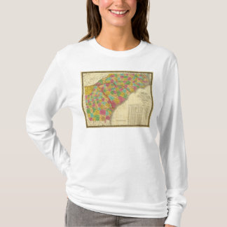 Camiseta Mapa del norte y Carolina del Sur, y Georgia
