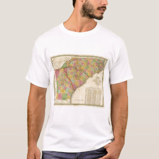 Camiseta Mapa del norte y Carolina del Sur y Georgia
