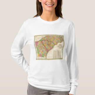 Camiseta Mapa del norte y Carolina del Sur y Georgia
