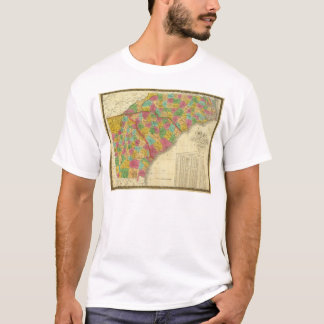 Camiseta Mapa del norte y Carolina del Sur, y Georgia