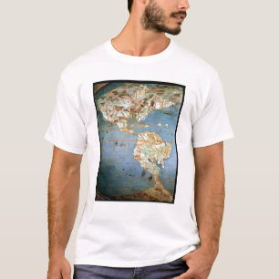 Camiseta Mapa del norte y de Suramérica