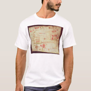 Camiseta Mapa del Océano Atlántico, c.1550