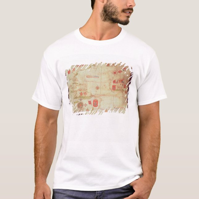 Camiseta Mapa del Océano Atlántico, c.1550 (Anverso)