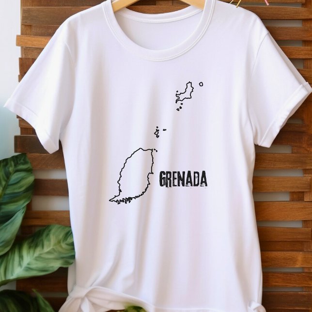 Camiseta Mapa del país de Granada Esquema de la línea front (Subido por el creador)