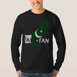 Camiseta Mapa del país de Pakistán Bandera Orgulloso pakist