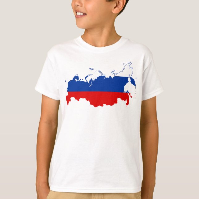 Camiseta Mapa del país Rusia (Anverso)
