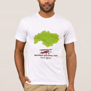 Camiseta Mapa del Parque Nacional Bontebok Sudáfrica