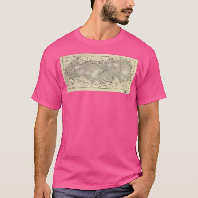 Camiseta Mapa del Parque Nacional de las Grandes Montañas A (Anverso)