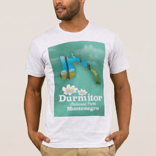Camiseta mapa del parque nacional Durmitor, Montenegro