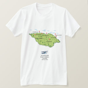 Camiseta Mapa del Parque Nacional Exmoor