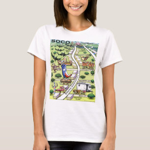 Camiseta Mapa del Personalizado ATX Ave del Congreso Sur