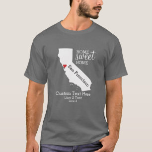 Camiseta Mapa del Personalizado de casa dulce de amor del e