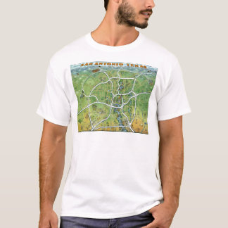 Camiseta Mapa del Personalizado de Texas en San Antonio