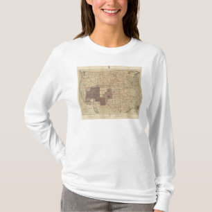 Camiseta Mapa del progreso 1876 de las encuestas sobre