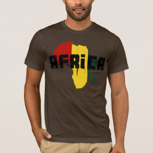 Camiseta Mapa del reggae del arte de Ragga del africano de