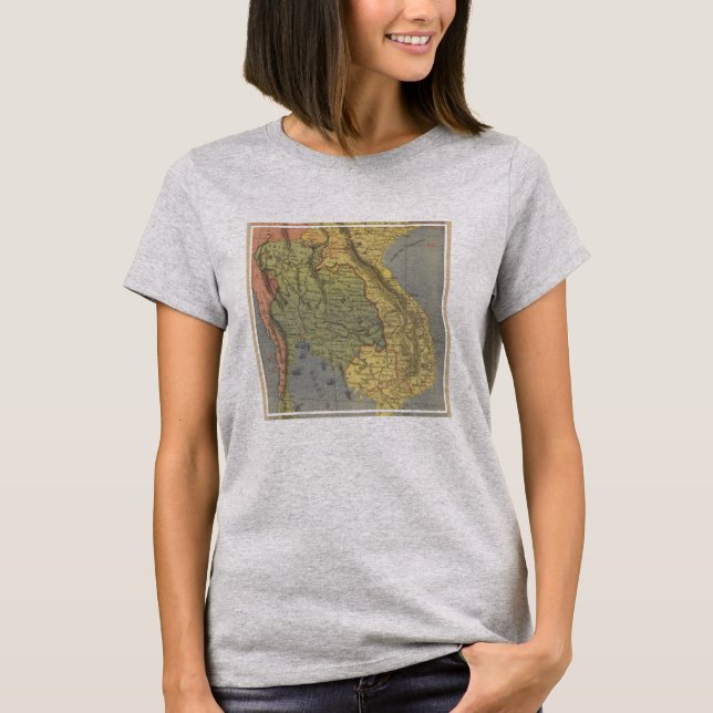 Camiseta Mapa del Reino de Tailandia (Anverso)