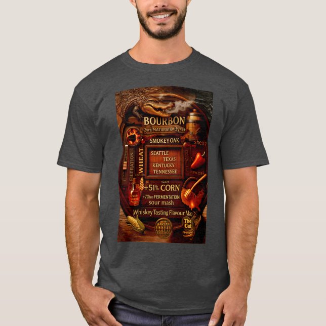 Camiseta Mapa del Sabor de Dosación de Borbón (Anverso)