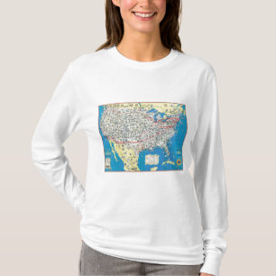 Camiseta Mapa del sistema de American Airlines