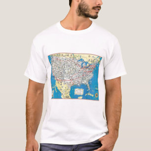Camiseta Mapa del sistema de American Airlines