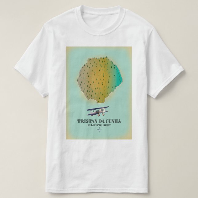 Camiseta Mapa del Territorio Británico de Ultramar de Trist (Diseño del anverso)