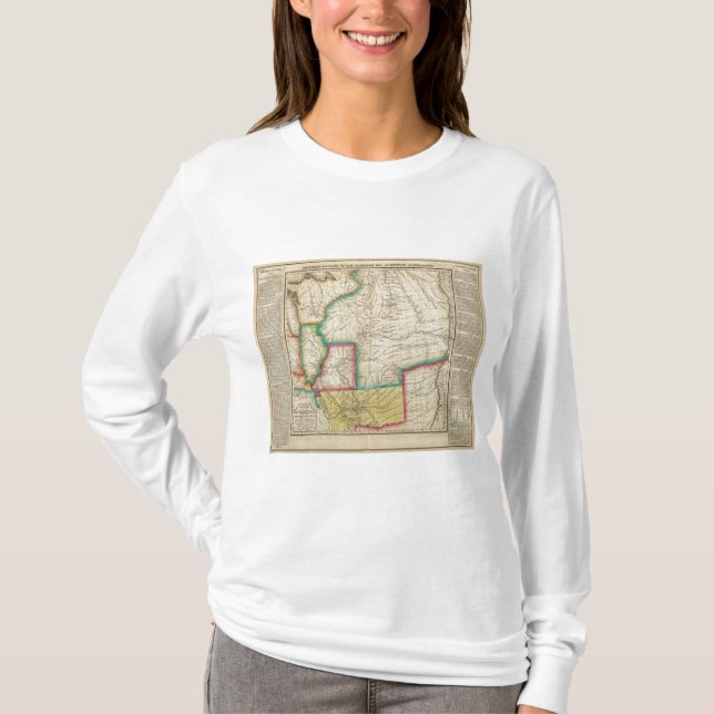 Camiseta Mapa del territorio de Arkansas (Anverso)