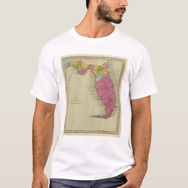 Camiseta Mapa del territorio de la Florida (Anverso)