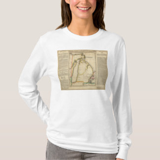 Camiseta Mapa del territorio de Michigan