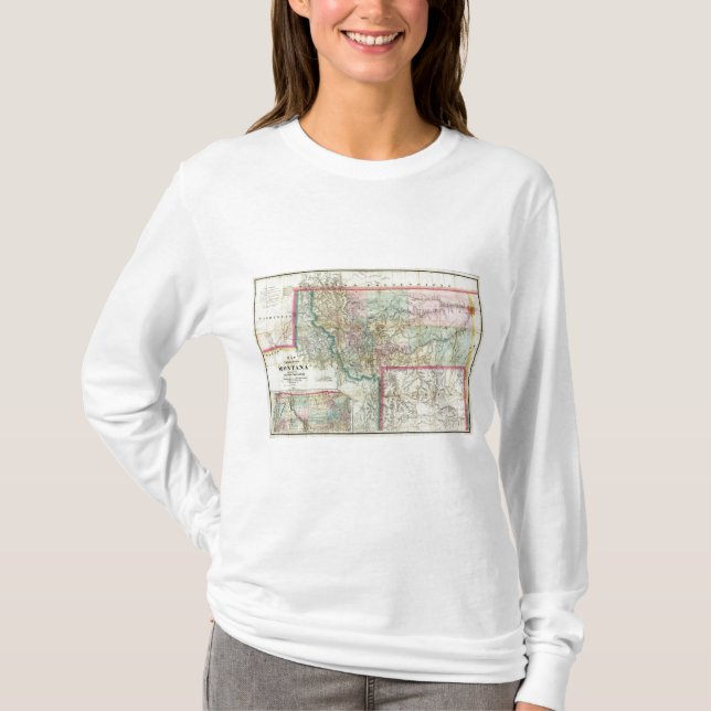 Camiseta Mapa del territorio de Montana (Anverso)
