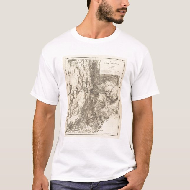 Camiseta Mapa del territorio de Utah (Anverso)