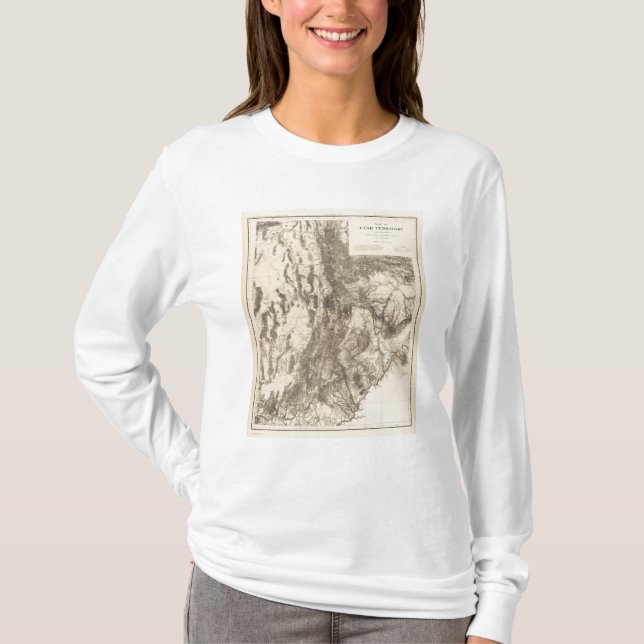 Camiseta Mapa del territorio de Utah (Anverso)