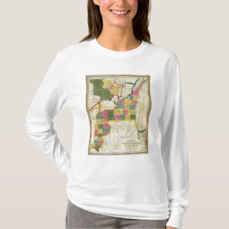 Camiseta Mapa del territorio establecido de Wisconsin
