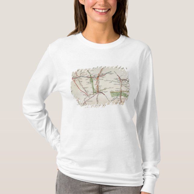 Camiseta Mapa del transporte de Londres, c.1915 (Anverso)
