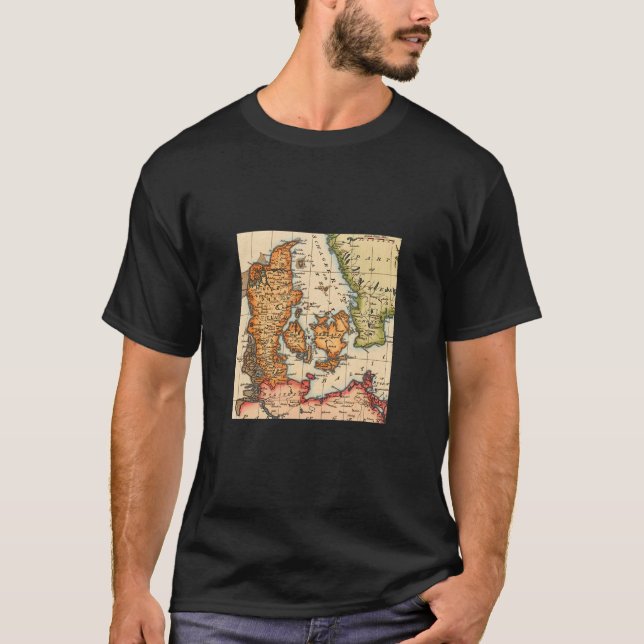 Camiseta Mapa del Viejo Mundo de Dinamarca (Anverso)
