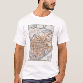 Camiseta Mapa del vintage de Brujas (1905)