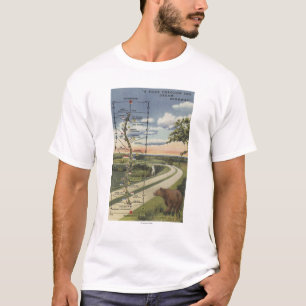 Camiseta Mapa detallado de la "carretera ideal "