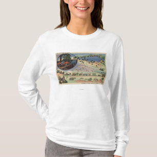 Camiseta Mapa detallado del LA al lago