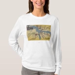 Camiseta Mapa detallado del túnel del puente de