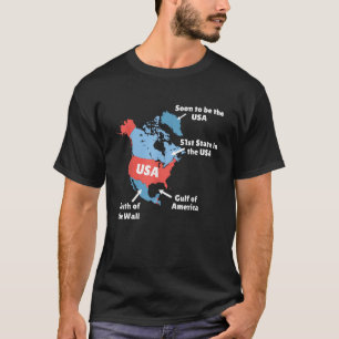 Camiseta Mapa divertida de Trump en EE.UU. Canadá Golfo de 