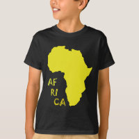 Mapa divertido de África amarillo