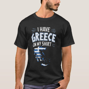 Camiseta Mapa divertido de Grecia Ciudadanía helénica Carre