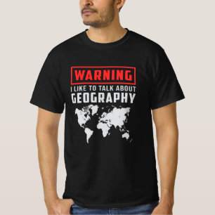 Camiseta Mapa divertido de profesores de geografía continen
